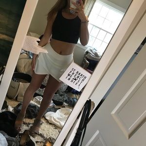 white skort